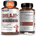 Suplemen 6.500mg Shilajit dengan 40% Acid Fulvic (Acid Tinggi (Penyerangan Tinggi): Suplemen Mineral Shilajit dengan 85 + Trace Mineces for Energy, Performance & Immune Health - 120 Kapsul