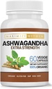 Ashwagandha Root Extra Strength - 60 Vegetarian Capsules - Support Stress, Mood, and Immune Health - Formulated for Enhanced Absorpsi - Non-GMO Herbal Suplemen