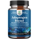 Herbal Adaptogen Mood Supplemen Dukungan - Menggabungkan Adaptogens untuk Manajemen Stress & Cortisol dengan Ashwagandha Rhodiola Rosea & Maga - Vegan Non GMO & Daytime Friendly - 60ct