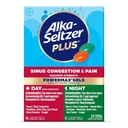 Alka- Seltzer Plus Maksimal Kekuatan PowerMax Sinus Konsultasi & Obat-obatan Rasa Sakit, Hari + Malam Liquid Gels Tahun, 24 Cacah