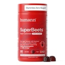 HumanN SuperBeets Heart Gummies - Beet Gummy with Energy Support, Grape Seed Extract & Beetroot Powder, Sugar Free - Pecaciate Berry Flavor, 60 Count