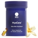 Suplemen HayaCera Skin untuk Wrinkle Support, dengan Hyabest ® dan Ceratiq ® untuk Dukungan Hidration Skin, Acid Hyaluronic, Glycolipids, Ceramides, Gluten Free, Non GMO, vanilla Essence, 30 Hari Supply