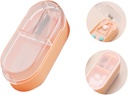 Pill Cutter, Pil Pill Profesional Splitter untuk Pemotongan Pil Kecil atau Pil Besar di Setengah (Pink)