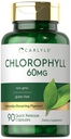 Carlyle Chlorofil Pil 124; 90 Capsules 124; Secara alami Occurring Pigment 124; Chlorofil Konsentment Suplemen 126; Non-GMO, Gluten Free Complex