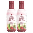 Selamanya Hidup - Aloe Berry Nectar - 90.7% Aloe Murni Vera Gel dengan Cranberry dan Apel - Tidak Ada Pengawet - 1L (Paket 2)