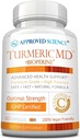 Disetujui Ilmu Pengetahuan Turmeric MD - dengan BioPerine & 95% Standardized Turmeric Curcuminoid - 60 Capsules (Persediaan 1 Bulan)