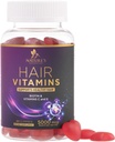 Wadah rambut Vitamin dengan Biotin 5000 mcg - Lebih kuat, Rambut Radiant, Skin & Nails Suplemen - Vitamin E & C, Pertumbuhan Rambut Dukungan Vitamin untuk Perempuan & Pria, Non-GMO & Gluten Bebas - 60 Gummies