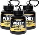 Kontainer Powder Protein ONMYWHEY untuk Go - Wisata Air Bottle untuk Mixes, Penginapan Pra Workout Portabel & Dispenser, Minimilt Pretraining Supplication Keychain Botles