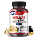 Shilajit Pure Himalaya - Energy Booster 85% Fulvic Acid, Maca Root, Panax Ginseng, Tongkat Ali, Fadogia Agrestis - Metabolisme & kekebalan Dukungan - 150 Capsules