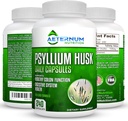 Aeternum Psyllium Husk Caps AS Made - Premium All Natural Fiber Suplemen - 240 Husk Powsules 725 Mg per Serving, Supports Heally Digeatly System - All Natural 100% Soluble