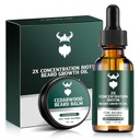 Beard Growth Kit - 2X Concentration Biotin for Men, Natural Argan, Jojba Oils dan Vitamin (Cedarwood)