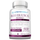Approved Science ® Resveratrol - 1000 mg dari Trans Resveratrol - 250 mg dari Polyphenol - 98% Tingkat Kemurnian - termasuk Bioperine ® - 60 Vegan Friendly Capsules - 1 Botol
