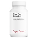 Supersmart - Triple Vino Circulation (High Potency) - 3-in- 1 Formula - Red Vine Leaf Extract - with Grape Seed & Marc 124; Vegan & Gluten Free - 60 Veg Capsules