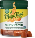 MegaFood Women Multi - Multivitamin for Women - Gummy Vitamin C, Vitamin D, Zinc, Vitamin B12 & Choline - Imune Dukungan & Bone Health - Vegetarian - Tangerine - 60 Gummi (30 Pelayan)