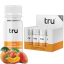 Tru Energy Shot, Ekstra Energi Minum dengan Kafein Natural, Teh Hijau, B Vitamin B3, B6 & Vitamin B12, Nol Gula & Kalori, Keto, Vegan, Gluten Bebas, Orange Mangga, 2 FL OZ Botol, 12 Paket