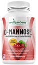 100% Murni D-Mannose dengan Ekstrak Cranberry - Membantu Impulities Cleanse, Natural Tract Health, Liver dan Bladder Dukung Kapsul, Non- GMO