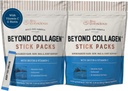 Live Conscious Beyond Collagen Peptides Powder Unflashted Packets-Hydrolyzed Collagen Powder-Hair Skin Nail & Complect-Multi Type Collagen Suplemen Perempuan & Men 30 Pack (2pk)