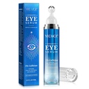 5% Caffeine Peptide Eye Serum, Under Eye Roller Cream for Dark Circles, Puffiness, Bags Under Eyes - 360 ° Massage Ball Cream for Wrinkles, Fine Lines and Firming (Blue)