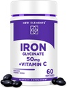 Iron Glycinate 50mg dengan Vitamin C 124; Advanced Iron Relief untuk Anemia Relief, Immune Boost & Energy Duffy on Homach, Fast Absorpsi 124; Non-GMO, Gluten- Free Softgeels for Women & Men