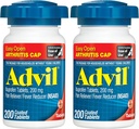 Advil Pain Reliever and Fever Reducer, Pain Relief Medicine with Ibuprofen 200mg for Joint Pain, Muscle Ache and Minor Arthritis Pain Relief - 200 label Tablets with Easy Open Arthritis Cap