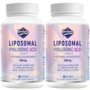 Liposomal Hyaluronic Acid Suplemen 1000mg- Tinggi Biovailable Dietary Hyaluronic Capsules - dengan 200 mg Tremella Polysaccudes untuk Hidration Kekuatan Ganda, Lubrikasi Gabungan, 2 Pack