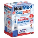 NeilMed Sinugator Cordless Pulsating Nasal Wash Kit dengan Satu Irrigator, 30 Paket Premixed dan 3 Baterai AA (Paket 1)