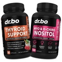 Dukungan Thyroid & Myo-Inositol & D-Chiro Inositol Kapsul - Dukungan Alam untuk Metabolisme, Mood & Energy - 40: 1 Rasio Hormone untuk Perempuan, Siklus Menstrual, Kesehatan Wanita