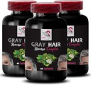 Kompleks Rambut Alami - Keanehan Rambut Abu-abu - Vibrancy Baru, Pembaruan Warna, Rambut Glossy, Rambut Luminous, Penentuan Rambut, Brilliance Rambut, Warna Boost, Transformasi Rambut 3 Botol 180 Capsules