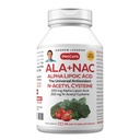 ANDREW LESSMAN ALA + NAC Alpha Lipoic Acid dengan N- Acetyl- Cysteine 60 Kapsul - Potensi Ultra-High, Anti- Oxidant Dukungan untuk Sistem Gugup, Hati, Hati, Hati, Hati, Kidneys, Lungs, Energi. Tidak Ada Alamat