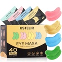 Under Eye Patches, 40 Pairs Eye Mask for Dark Circles, Puffy Eyes, Undereye Bags, Wrinkles, Eye Mask Patches with 24K Gold, Hyaluronic Acid, Rose & loe Vera, Eye Treatment Skin Care for Men & Women Gift