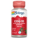 SOLARAY Pure CoQ-10 200 mg 124; Fungsi Hati Sehat & Cellular Energi Dukungan 124; Dibantu dengan Herb Blend = 124; 30 Veval Caps