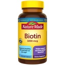 Nature Made Biotin 1000 mcg Softgels, Biotin Vitamin Dietary Suplemen, Pasokan Rambut Sehat & Skin, 120 Softgel, 120 Hari Supply