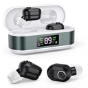 Hearing Aids, Hearing Aids for Seniors Invisible Rechargable Hearing Amplifier with Noise Cancelling for Dewata Hearing Loss, Volume Control Digital In Ear Hearing Assist Devices (Black)