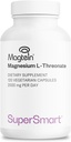 Supersmart - Magnesium L-Threonate 2000mg per hari (Magtein) - Patented & SANGAT Biovale Magnesium Thronate - Memory, Brain Health & Attence 124; Non-GMO & Gluten Free - 120 Vegetarian Capsules