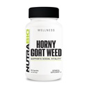 NutraBio Horny Goat Weed Extract Suplement, 500mg - untuk Kedua Pria dan Wanita, Membantu Dukungan Energi dan Vitalitas, 90 Vegetable Capsules