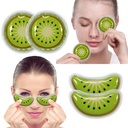 Gel Ice Pack Reconable Cooling Eye Pads and Under Eye Patches, Eye Hot Treatment Pack for Redness, Pay Relief and Eye Relax (Kiwi)