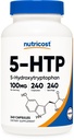 5-HTP 100mg, capsules Vegetarian 240 (5-Hydroxyptophan) - Non-GMO & Gluten Free
