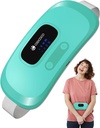 CooCoCoCoPortable Heat Pad for Period Cramps, Sabuk Waist Cordless untuk Relief Menstrual, 3S Fast Heat Pad dengan 4 Heat Levels dan 4 Vibration Modes, Gifts for Women Girl, Green