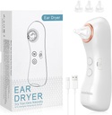 Dryer Telinga, Rechargable Ear Water Remover with Light, Electronic Air Ear Dring Device for Swimming, Showering, Surfing, Diving, Hearing Aid Use (Ear Dryer with 3 Tips)