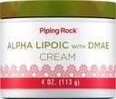 Piping Rock Alpha Lipoic Acid 124; 4 oz 124; dengan DMAE Cream 124; Hydrating & Firming for Face & Skin 124; Non GMO, Gluten Free