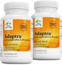 Terry Pastial Adaptra - Tambahan untuk Mendukung Kesehatan Adrenal - Aswagandha Tambahan dengan Ekstrak Rhodiola Rosea - Herbal Tambahan untuk Mendukung Energi & Konsentrasi - 60 Kapsul (Paket 2)