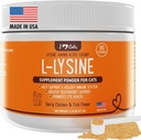 iHeartCats L- Lysine for Cats - Imune & Respiratory Suplement for Cats - Cat Sneezing & Runny Nose Relief - L- Lysine Powder with Cat Nap - Chicken & Salmon Flavor
