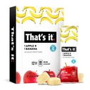 Ini adalah Apel Nutrition + Banana 100% Natural Real Fruit Bar, Paleo for Children & Adults, Non GMO Sugar- Free, Tidak ada pengawet Makanan Energi, 14.4 Oz, Paket 12
