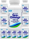 500 Softgels (10 Botol) Potensi Tinggi Rugby 1000mg Laut Dalam Alami Hiccusless Fish Oil-3 Acid Gendut (EPA 300mg & DHA 200mg) untuk Pria & Women, Primotes Otak / Rambut / Skin & Heart Health, Dibuat di USA