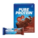 Murni Protein Bars, Protein Tinggi, Makanan Nutrisi untuk Mendukung Energi, Gula Rendah, Gluten Bebas, Coklat Deluxe, 1.76 oz., Paket 4