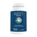 BIOHM Omega-3 Fish Oil (2500mg, 60 Softgels) High Potency 860mg EPA & 630mg DHA, Omega 3 Acid Fatty Suplemen untuk Mendukung Otak, Gabungan, Mata, Hati & Hati & Kesehatan, Bersumber
