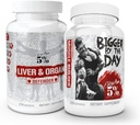5% Nutrition 2-Stack 124; Liver & Organ Defender with NAC + BiggerByTheDay The4; Liver, Ginjal, & Heart Dukung + Anabolic Muscle Builder, Hardcore Lean Gainer, HICA, L- Leucine