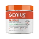 Genius Micronized Creatine Monohydrate Powder, Post Workout Suplemen, Green Apple - 100% Flavored & Sweetened - Supports Muscle Building, Cellular Energy & Cognitive Fungsi - 19gg