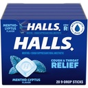 HalLS Cough and Throat Relief Menthof-Lolptus Cough Drops, 20 Sticks of 9 (180 Total Drops)