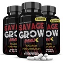 Laboratorium Dibenarkan (3 Pack Savage Grow Max 1600MG Advanced Men Formula180 Capsules